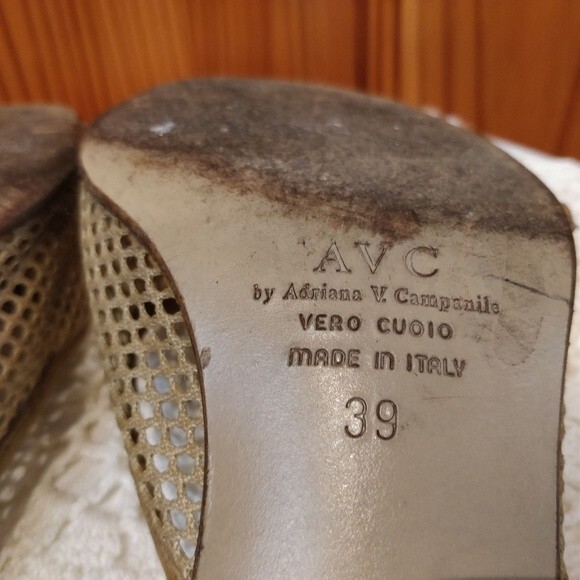 AVC Adriana V. Camanile Mesh Heels 39 Italy - Picture 5 of 7